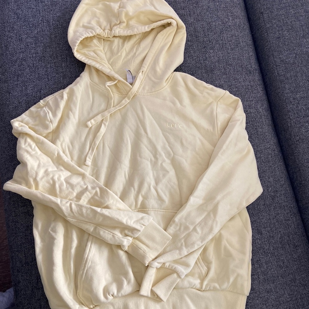 Yellow Divided hoodie, size medium.